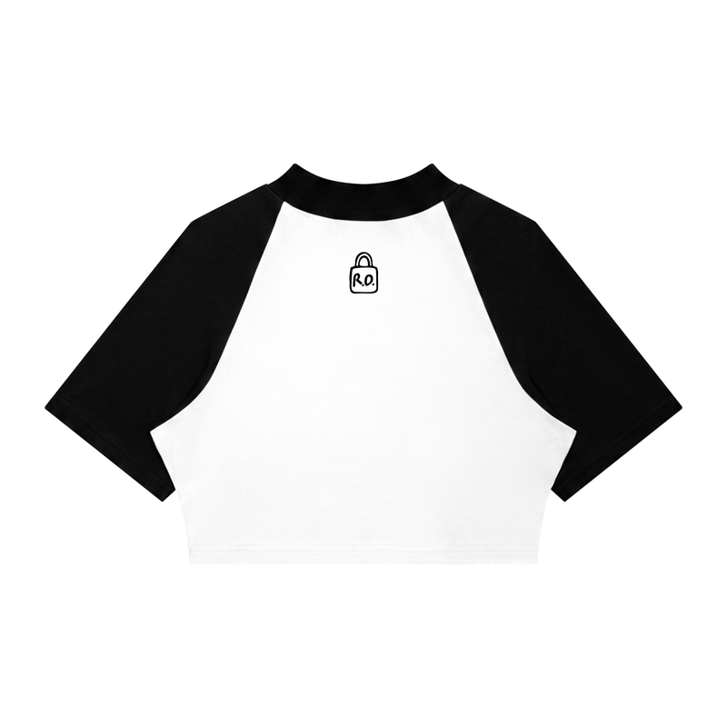 Women’s Color Block Raglan Crop T-Shirt