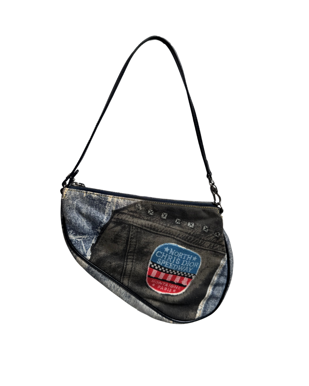 Distressed Denim Dior Pochette