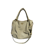 Prada Vitello Daino Top Handle Tote (Talco)