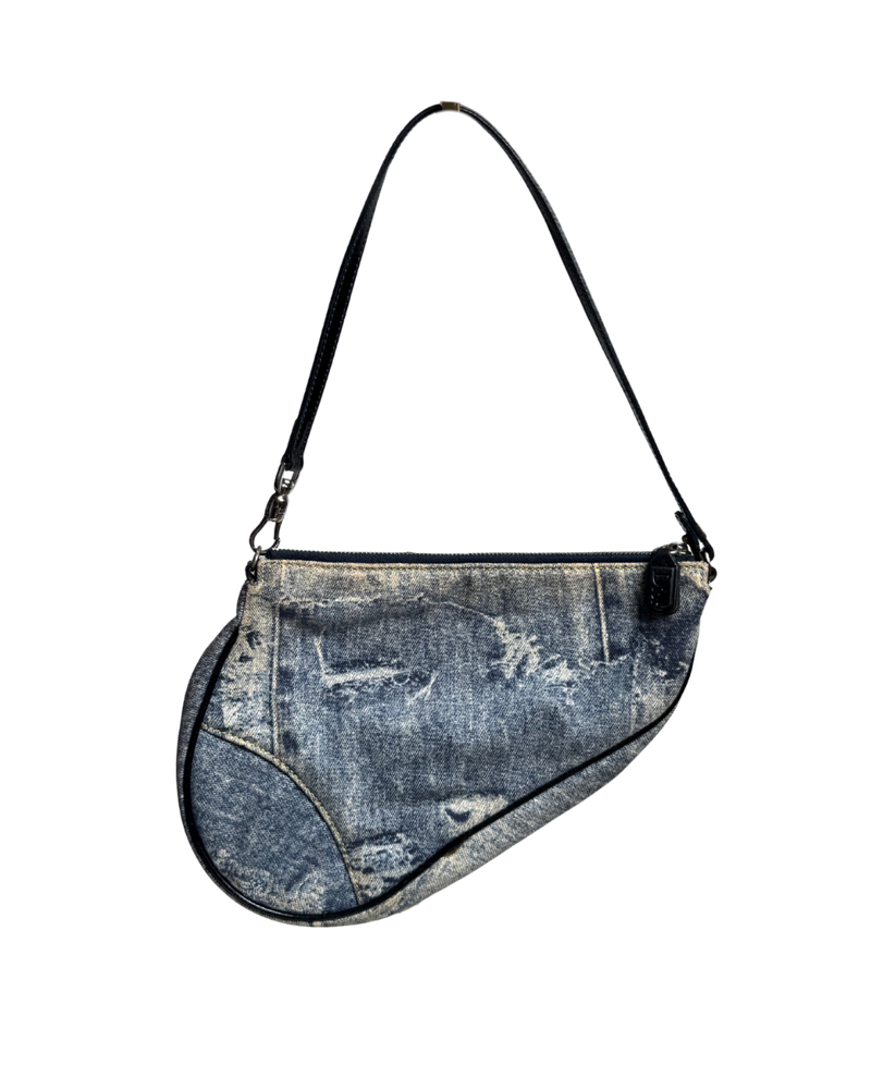 Distressed Denim Dior Pochette