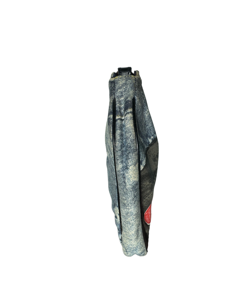 Distressed Denim Dior Pochette