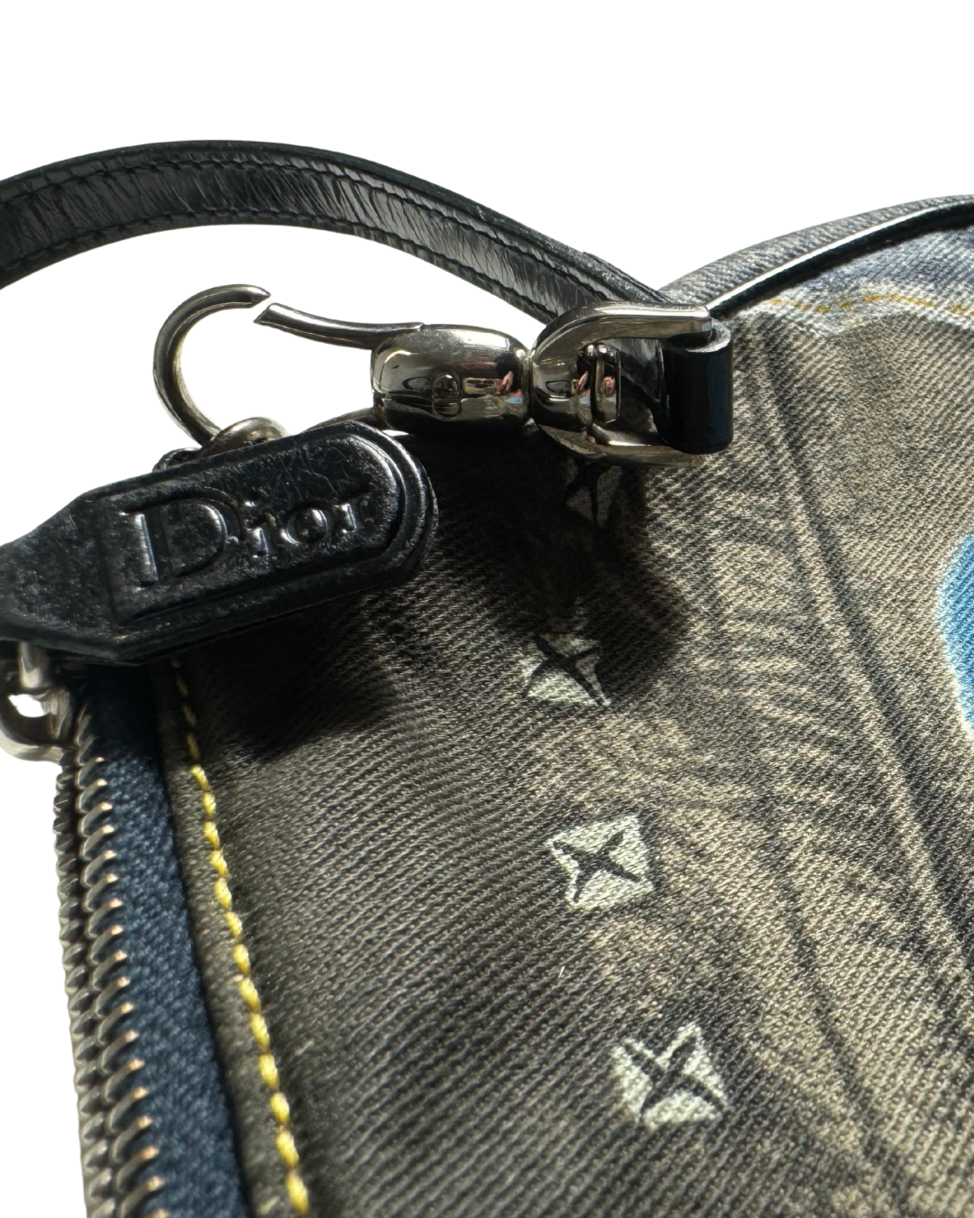 Distressed Denim Dior Pochette