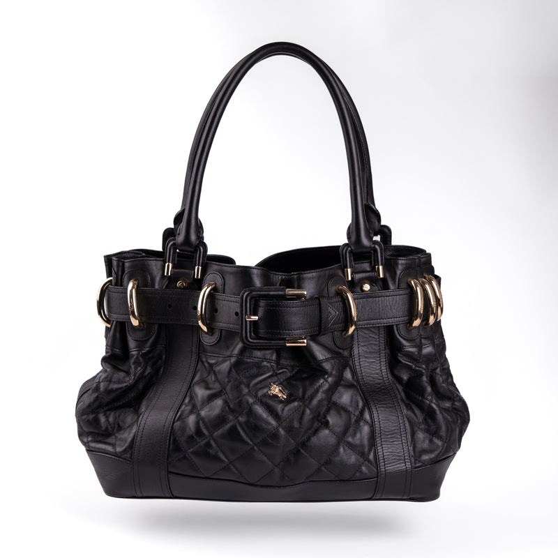 Burberry Patent Quilted Beaton Black