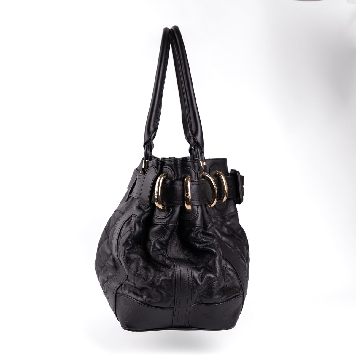 Burberry Patent Quilted Beaton Black