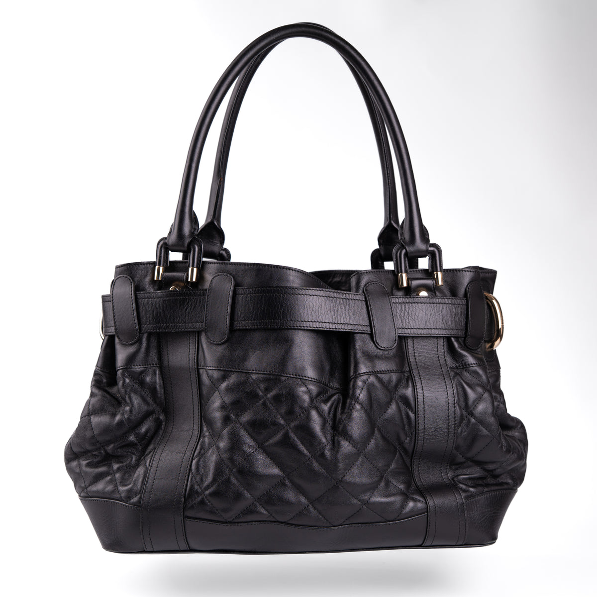 Burberry Patent Quilted Beaton Black