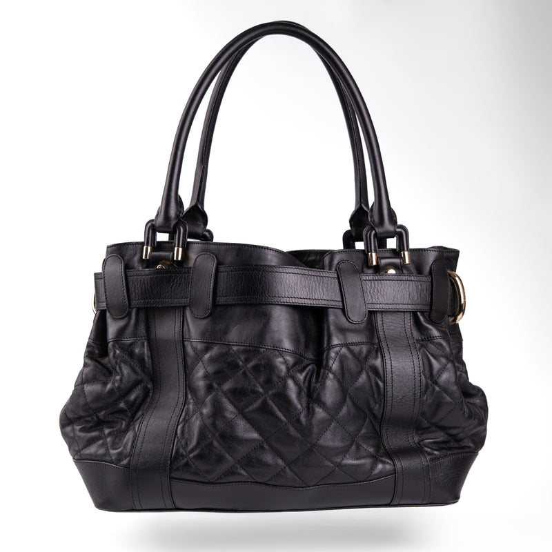 Burberry Patent Quilted Beaton Black