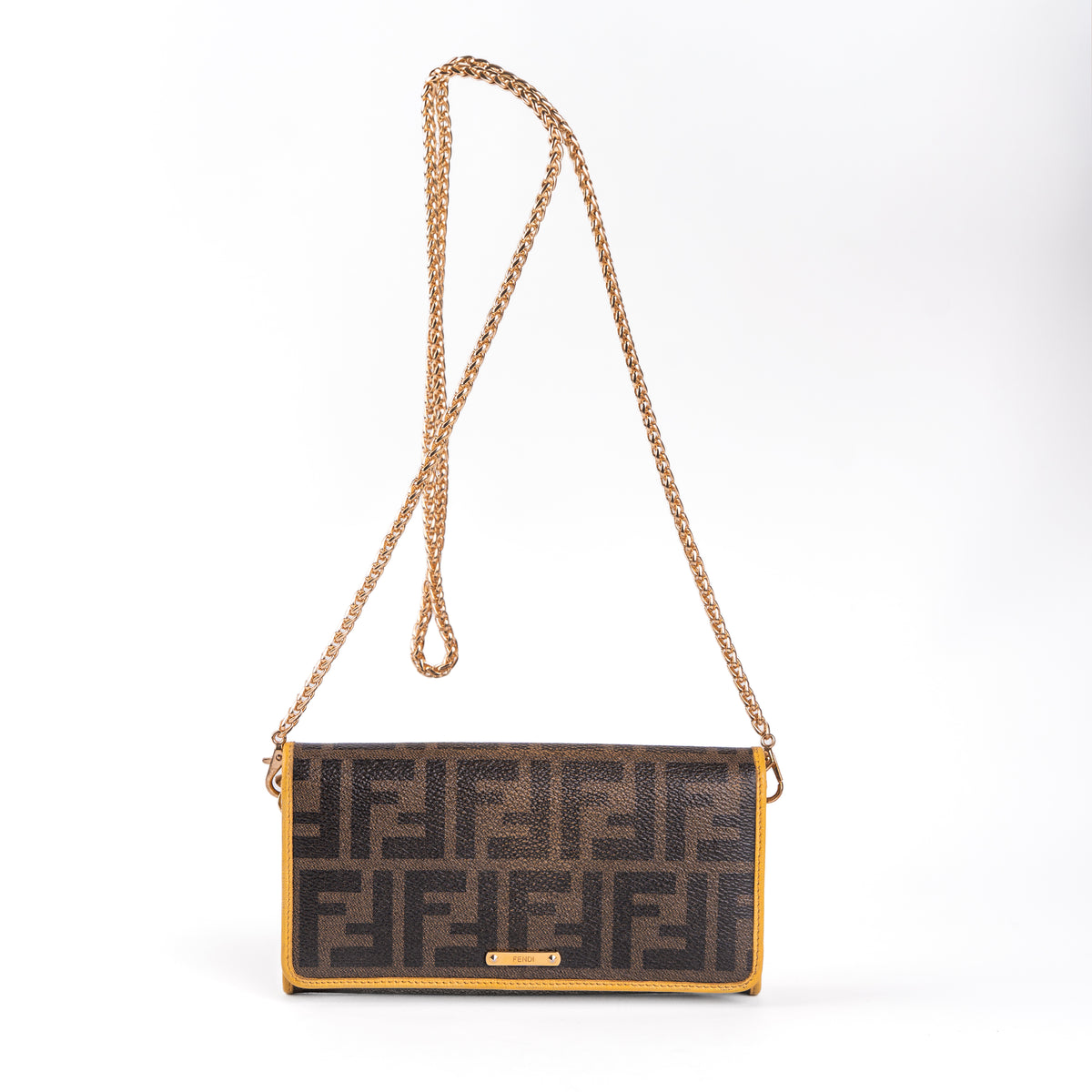 Fendi Zucca Wallet Tobacco Yellow