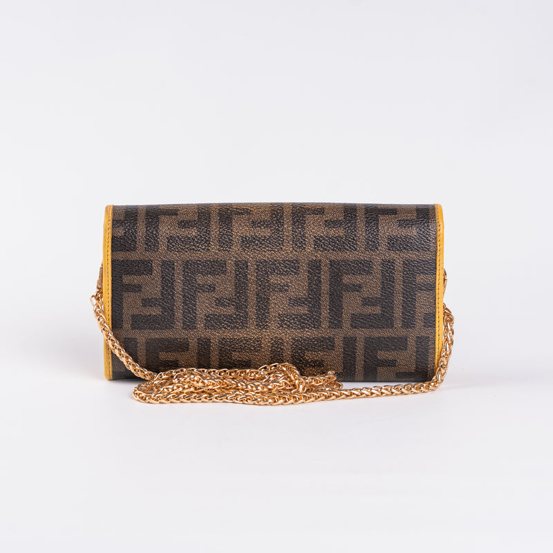 Fendi Zucca Wallet Tobacco Yellow