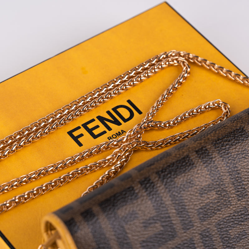 Fendi Zucca Wallet Tobacco Yellow