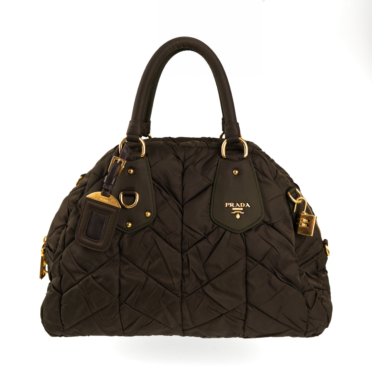 Prada Tessuto Gaufre Bowling Bag