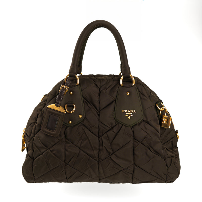 Prada Tessuto Gaufre Bowling Bag