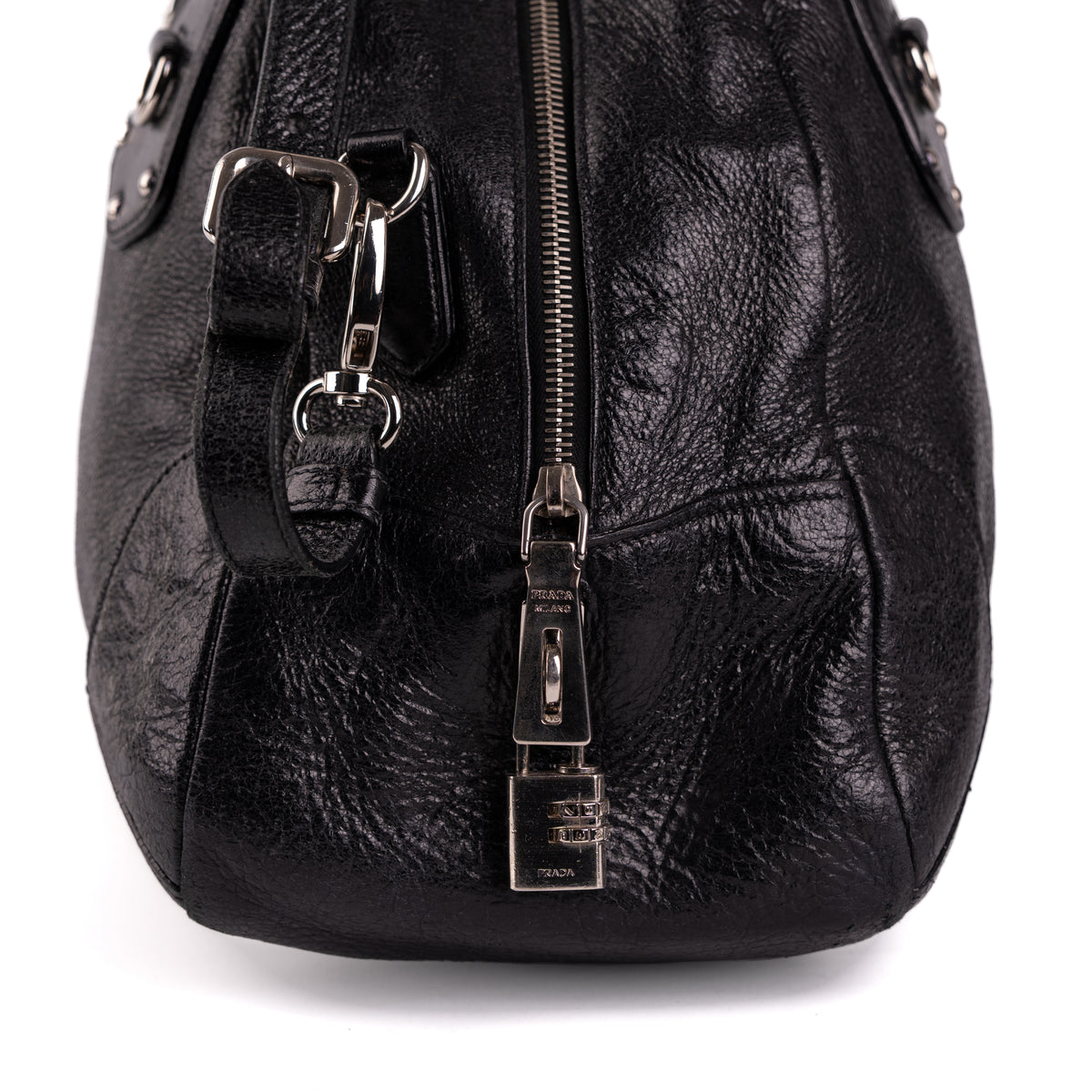 Prada Cervo Lux Chain Bag Nero Black