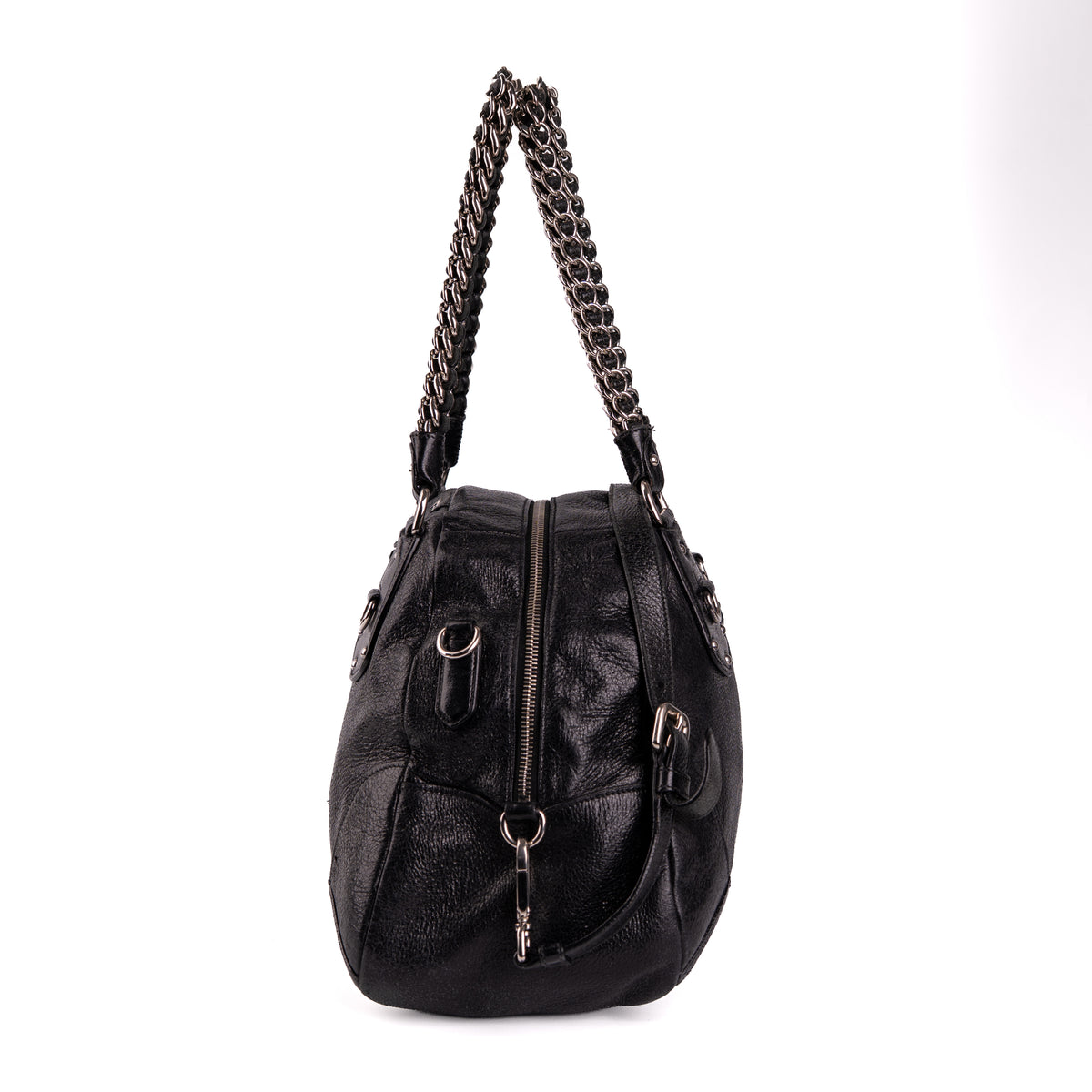 Prada Cervo Lux Chain Bag Nero Black