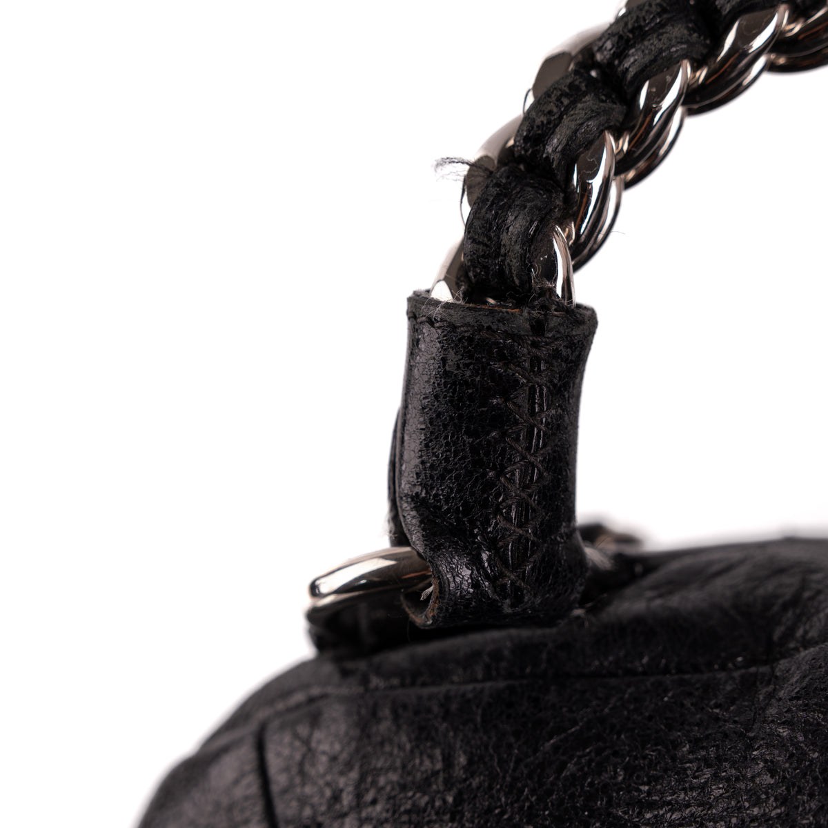 Prada Cervo Lux Chain Bag Nero Black