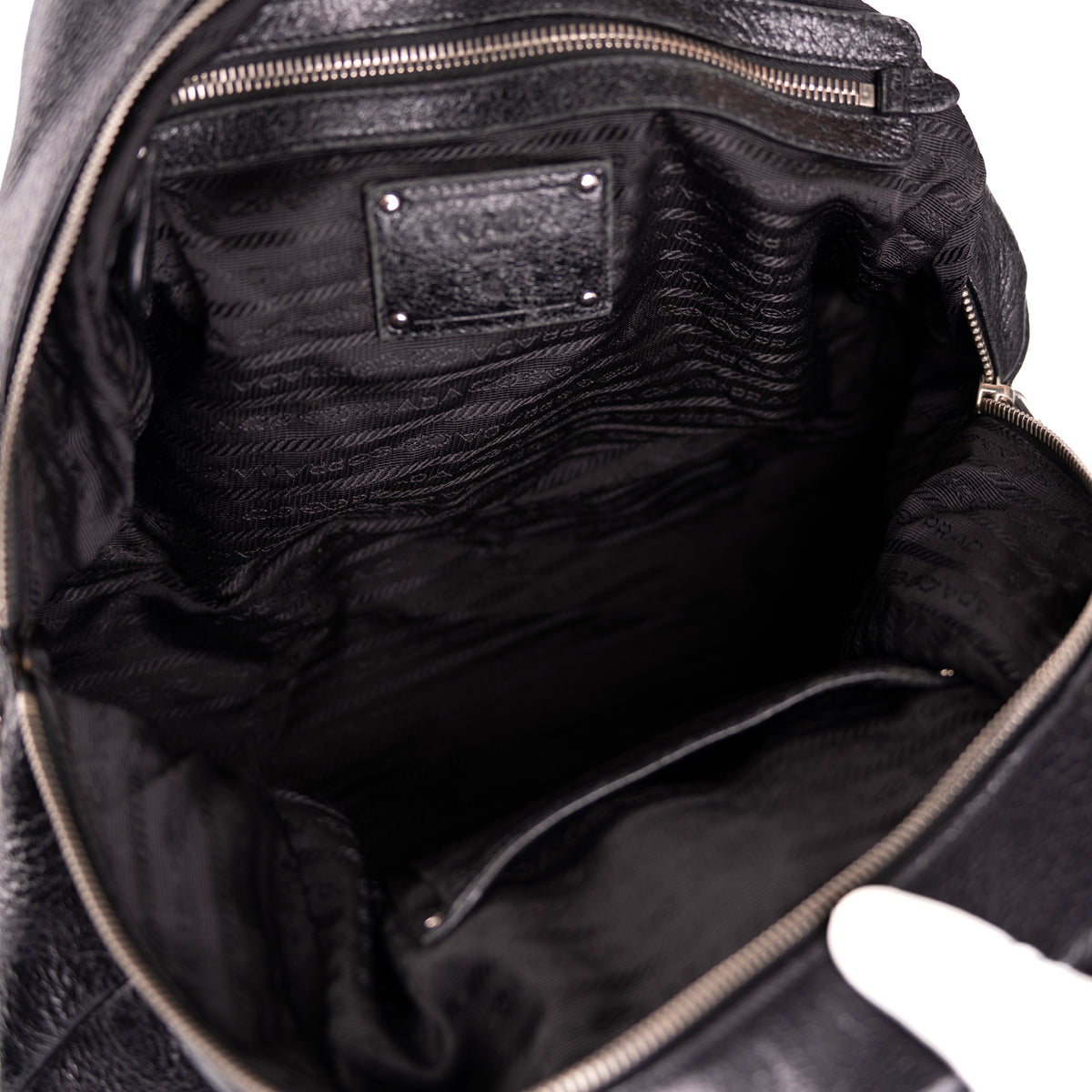 Prada Cervo Lux Chain Bag Nero Black