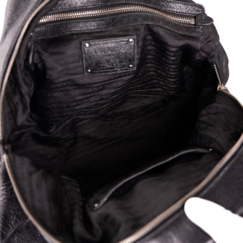 Prada Cervo Lux Chain Bag Nero Black