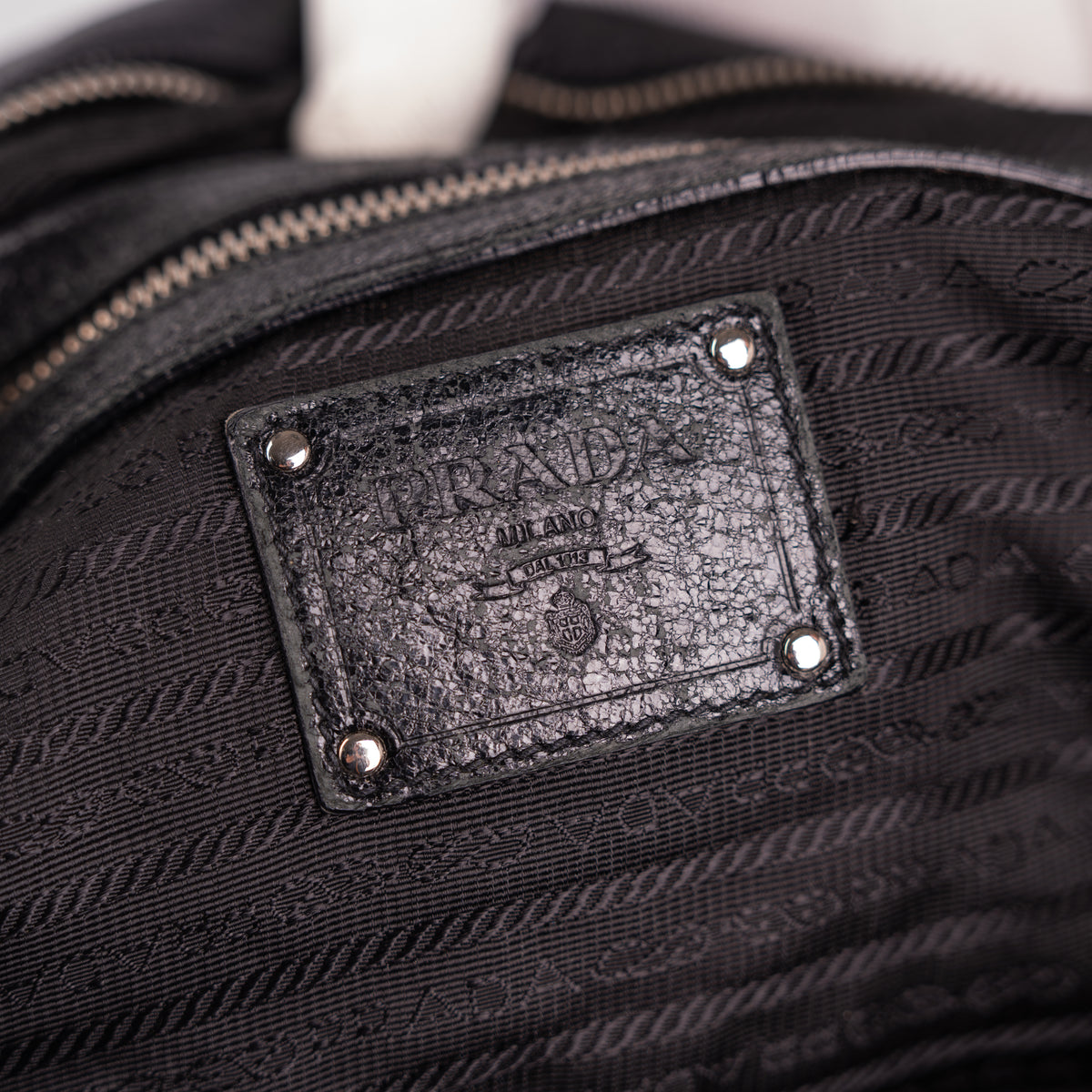 Prada Cervo Lux Chain Bag Nero Black