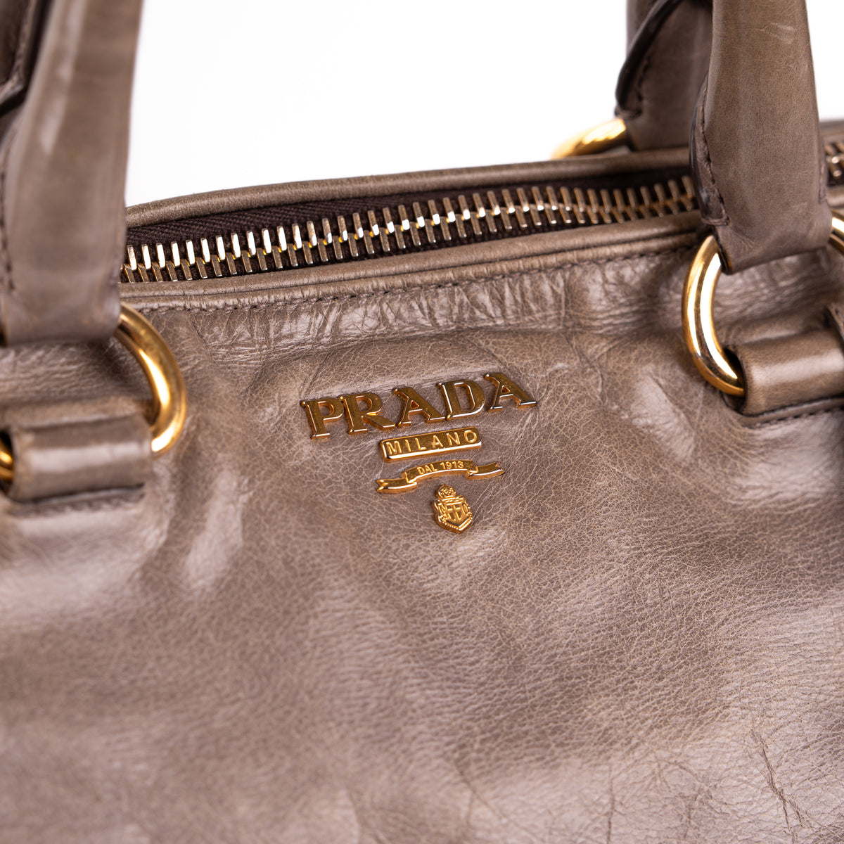 Prada Vitello Shine Tote Two Tone