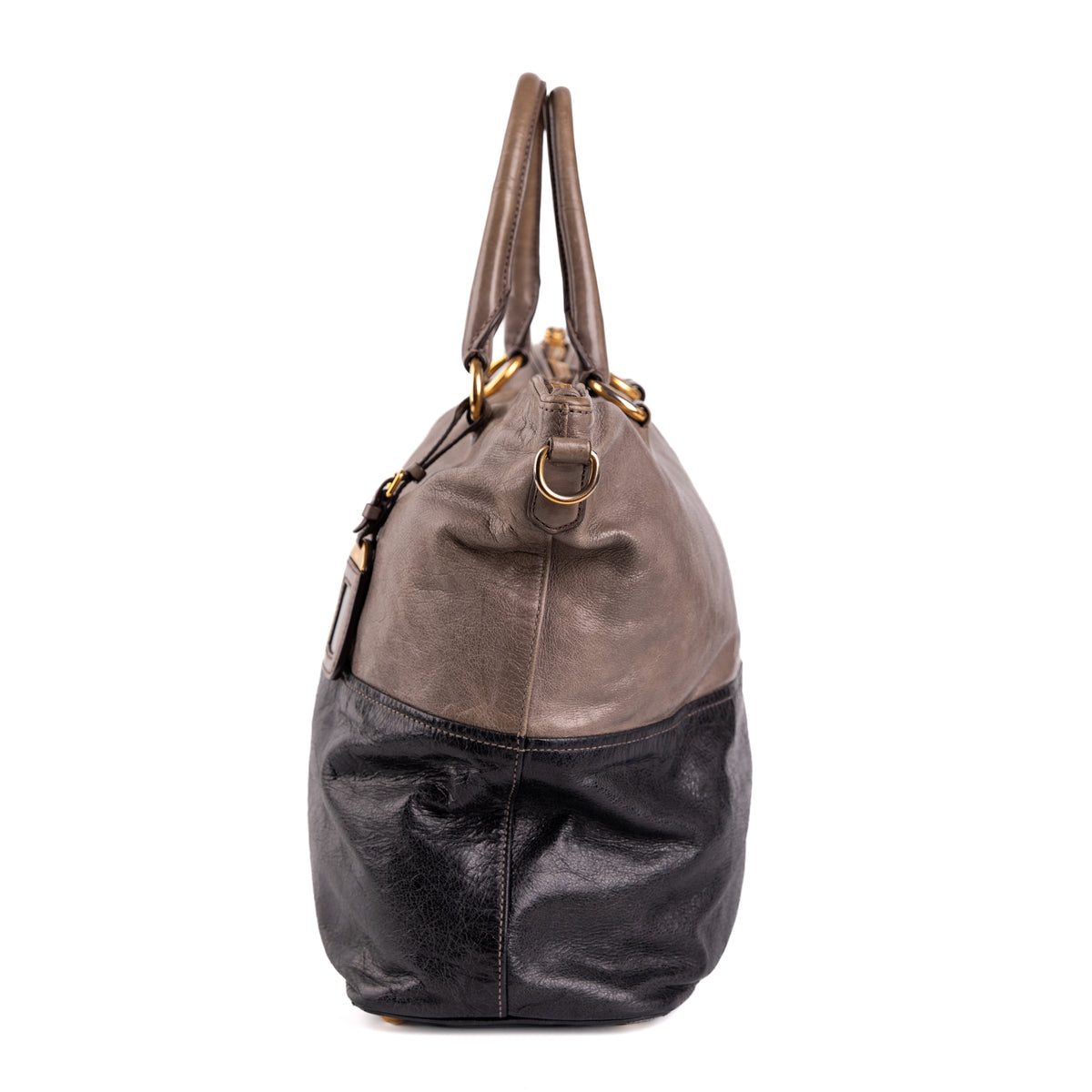 Prada Vitello Shine Tote Two Tone