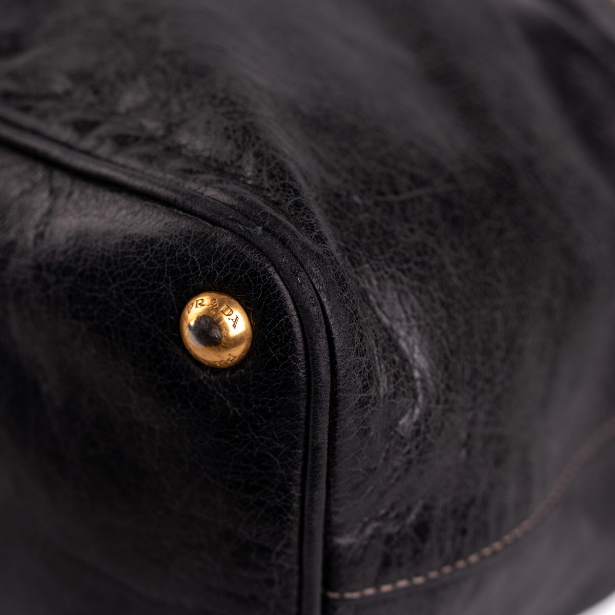 Prada Vitello Shine Tote Two Tone