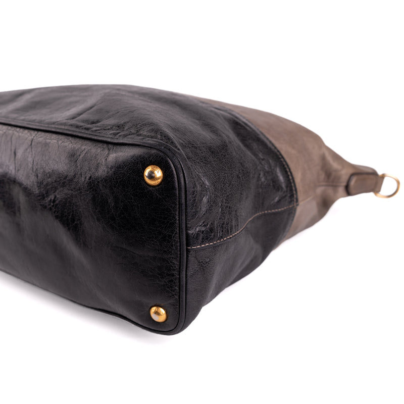 Prada Vitello Shine Tote Two Tone