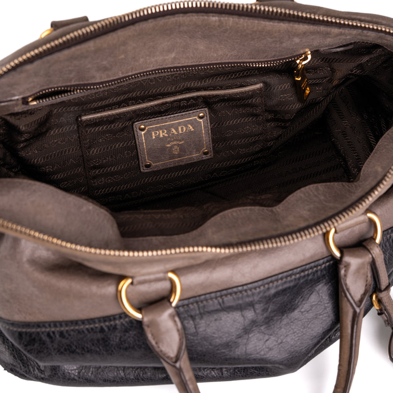 Prada Vitello Shine Tote Two Tone