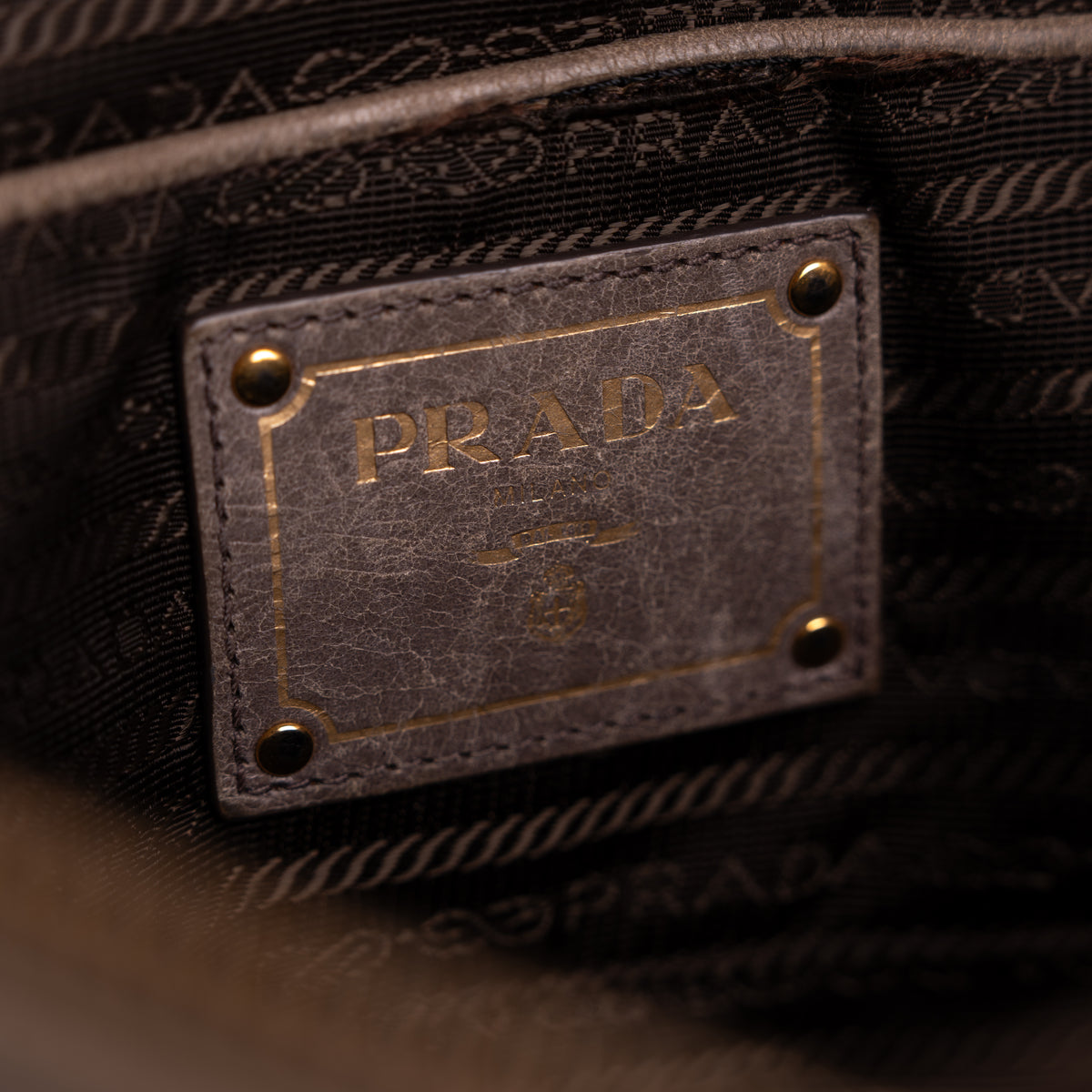 Prada Vitello Shine Tote Two Tone
