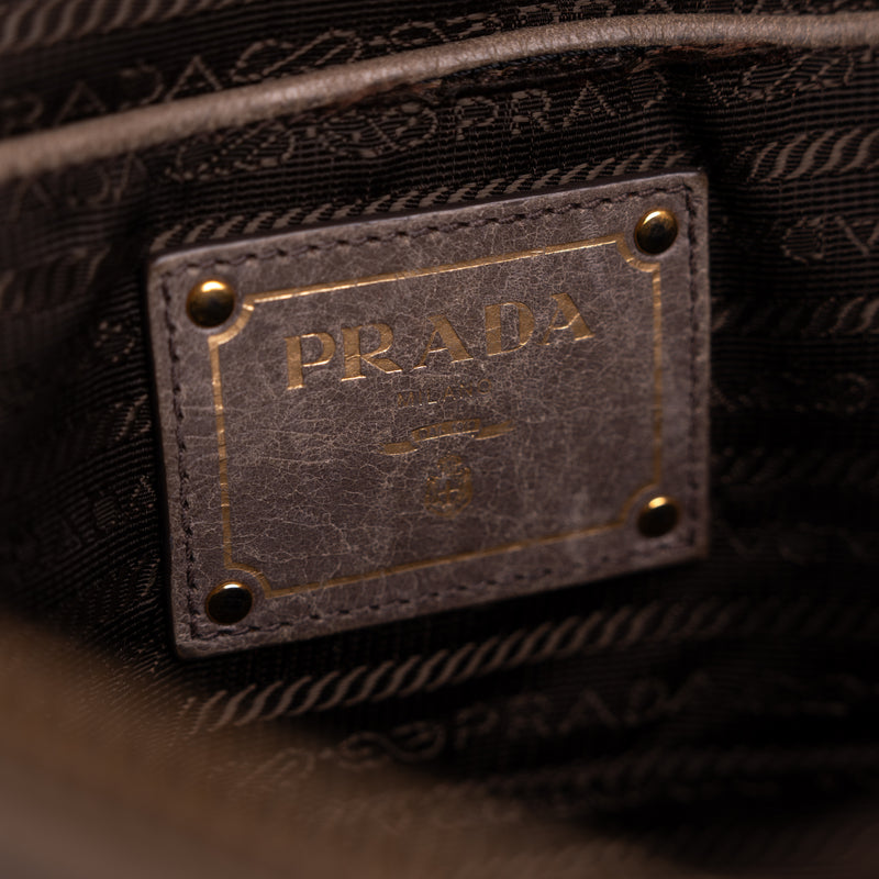 Prada Vitello Shine Tote Two Tone