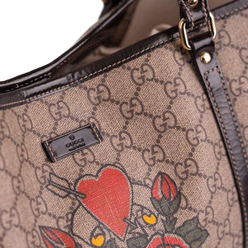 Gucci 2008 Unicef Tattoo Heart Tote
