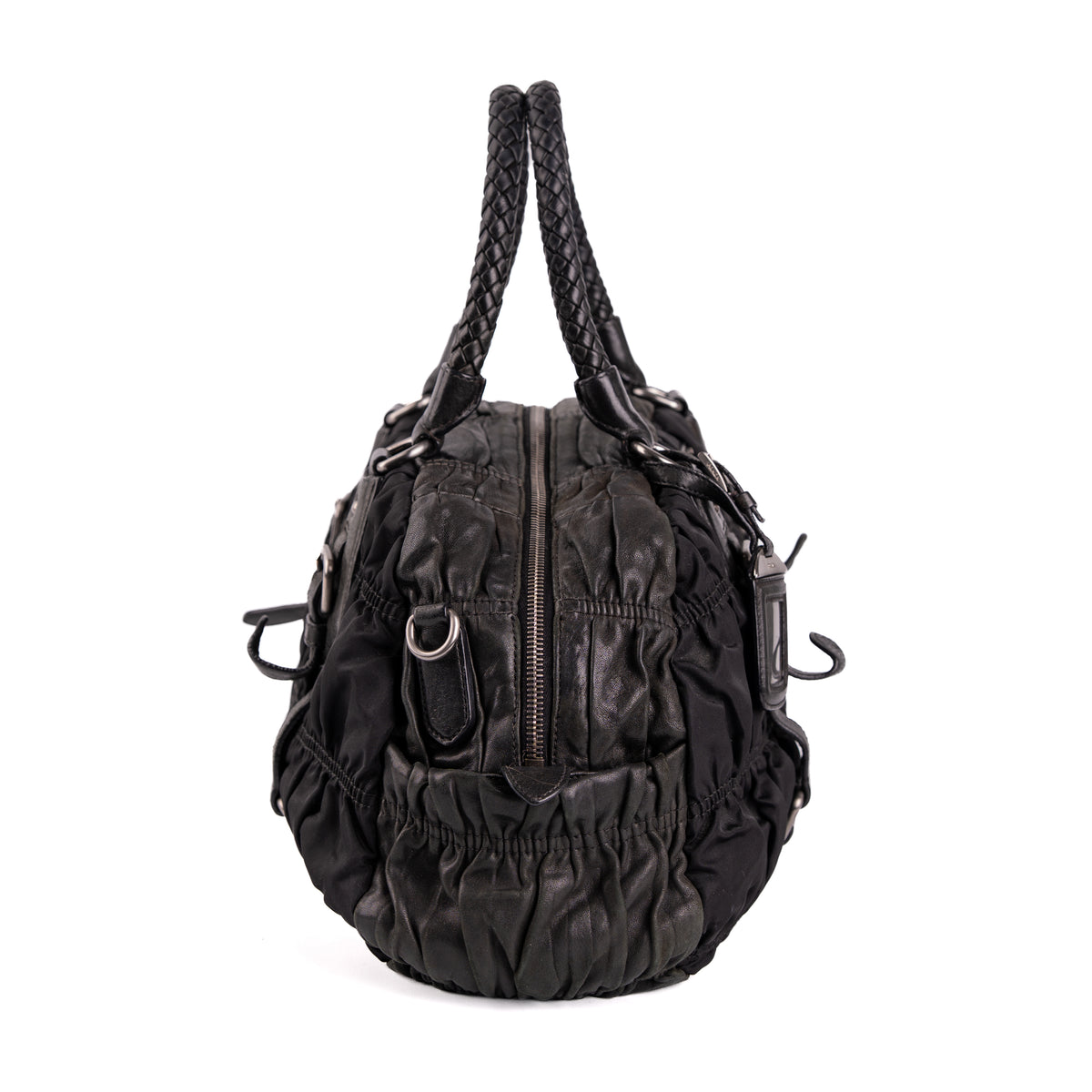 Prada Tessuto Nylon Nappa Braided Gaufre Frame