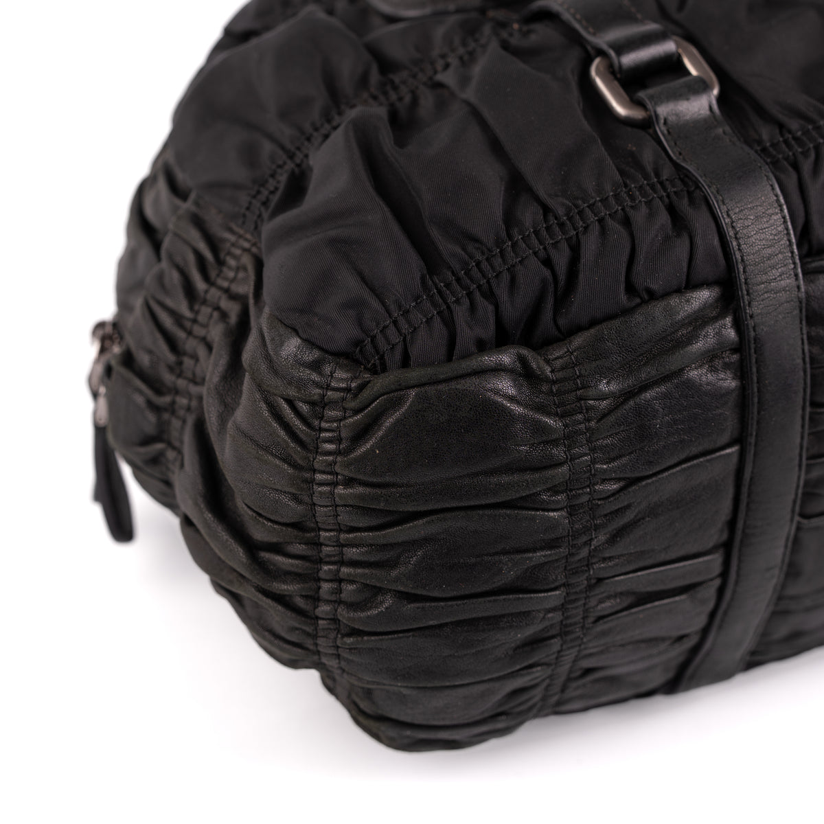 Prada Tessuto Nylon Nappa Braided Gaufre Frame