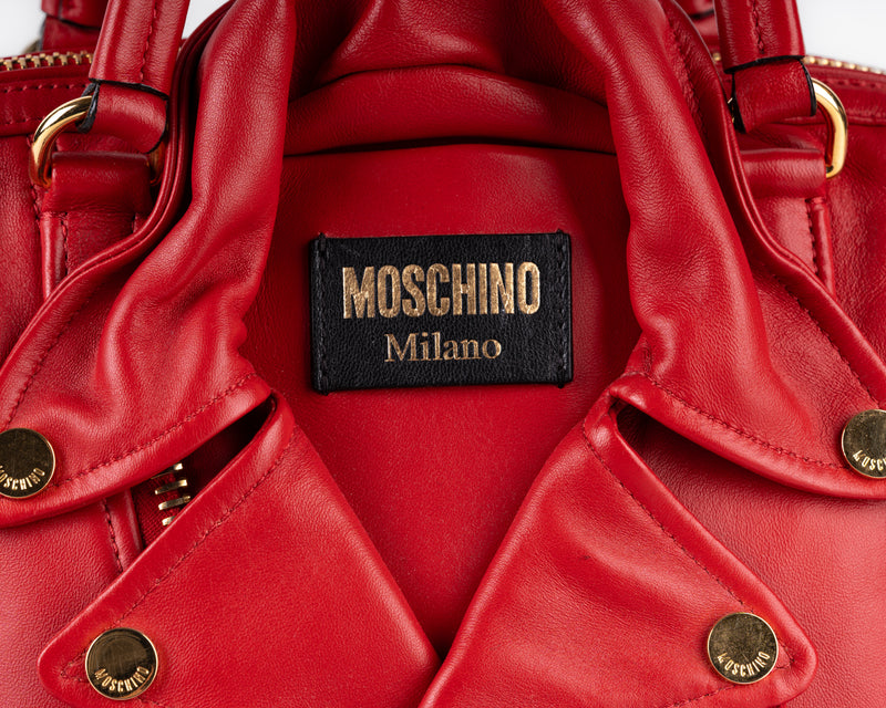 Moschino Biker Jacket Top Handle