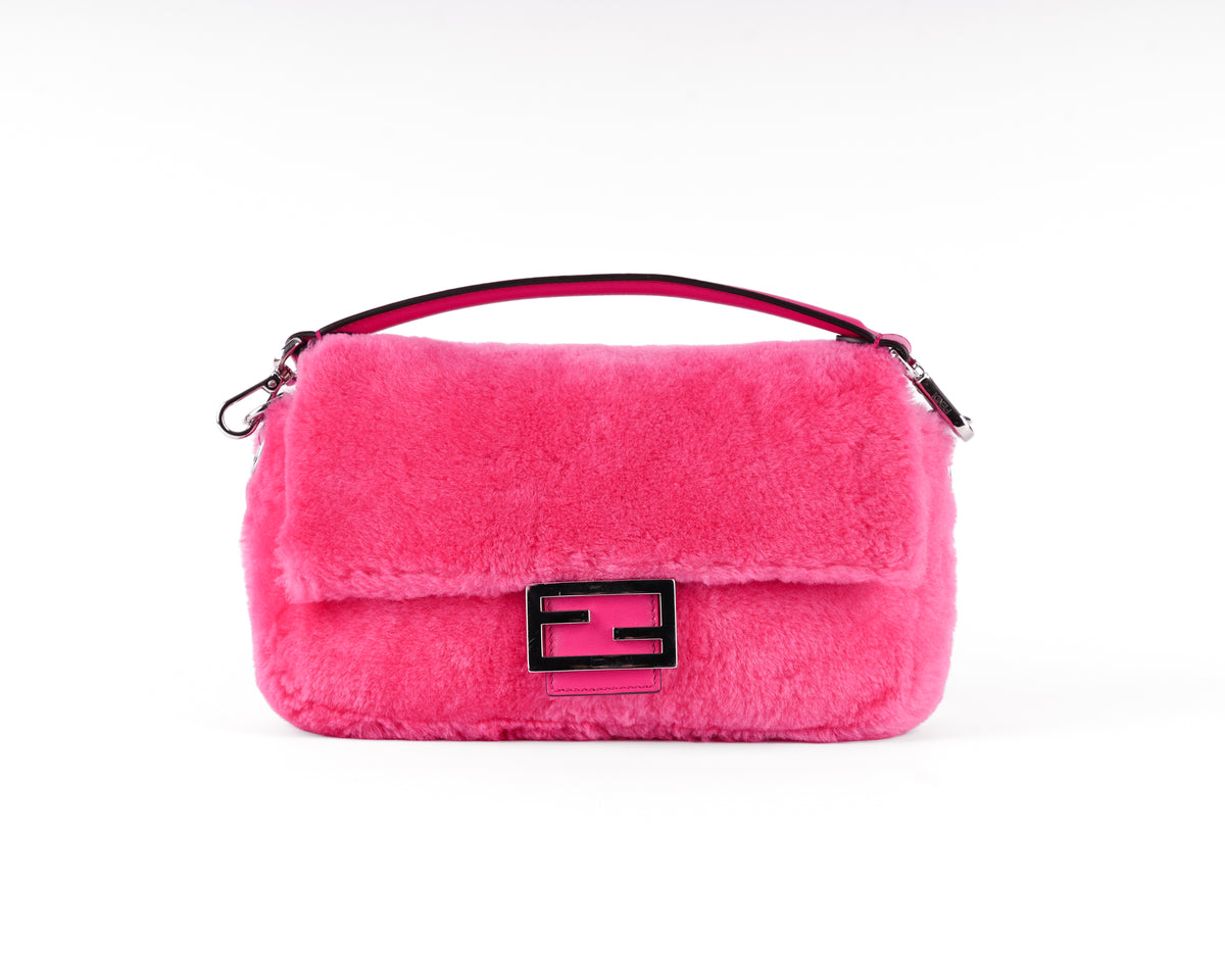 Pink Fur Fendi Baguette