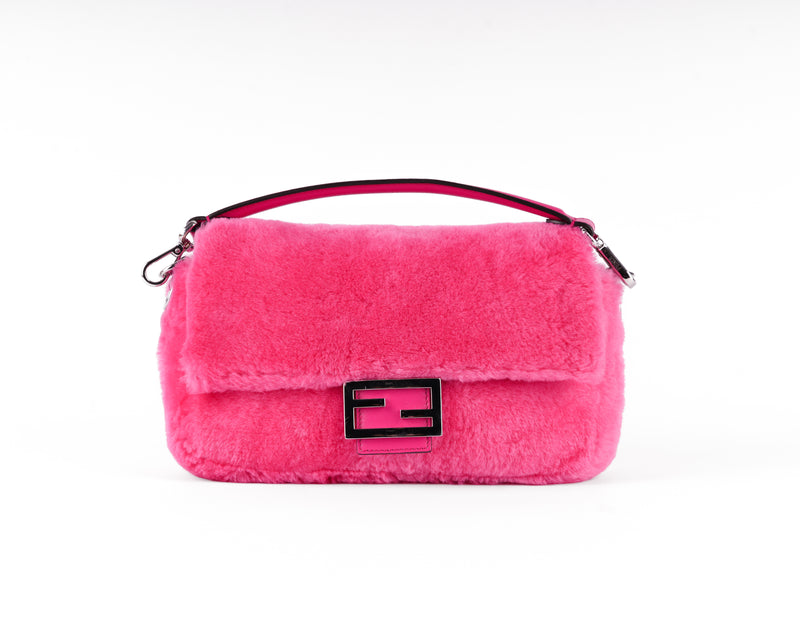 Pink Fur Fendi Baguette