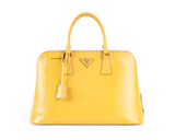 Prada Saffiano Vernice Bauletto (Yellow)