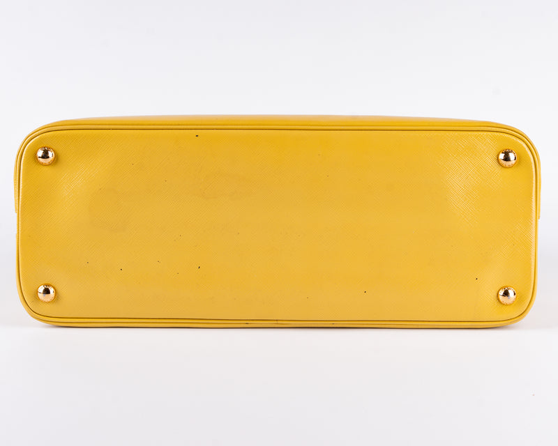 Prada Saffiano Vernice Bauletto (Yellow)