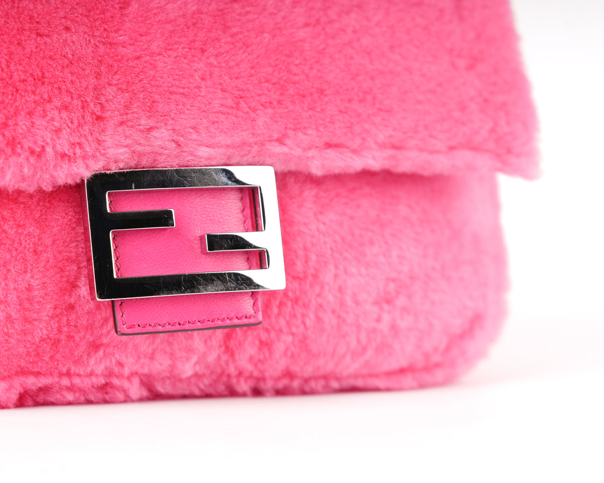 Pink Fur Fendi Baguette