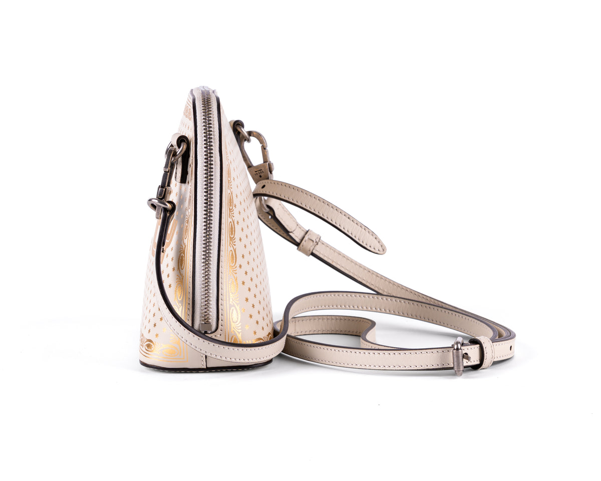 Gucci x SEGA "Guccy" Stars Mini Dome Shoulder Bag (Mystic White)
