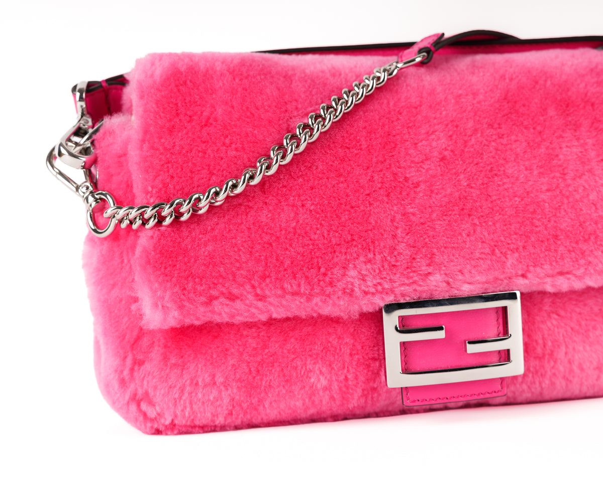 Pink Fur Fendi Baguette