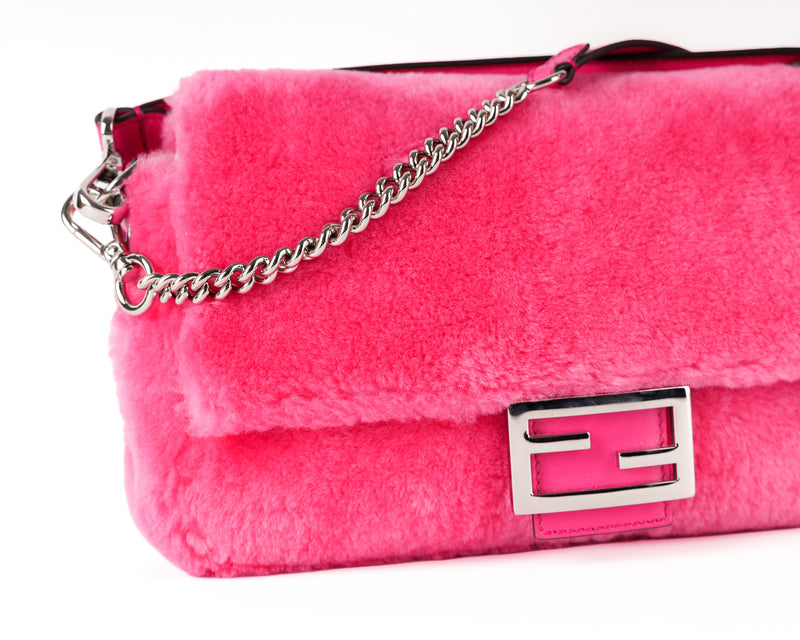 Pink Fur Fendi Baguette