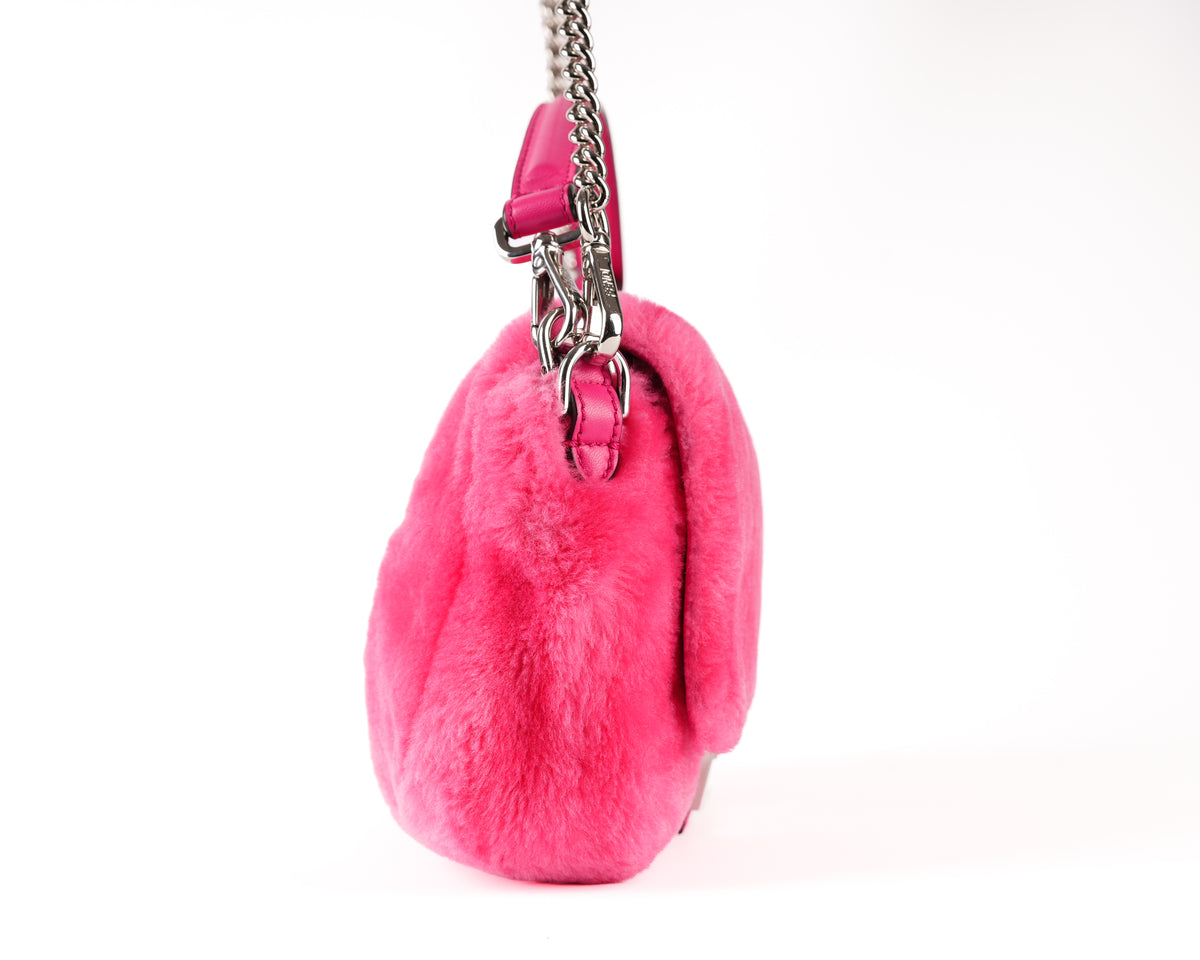 Pink Fur Fendi Baguette
