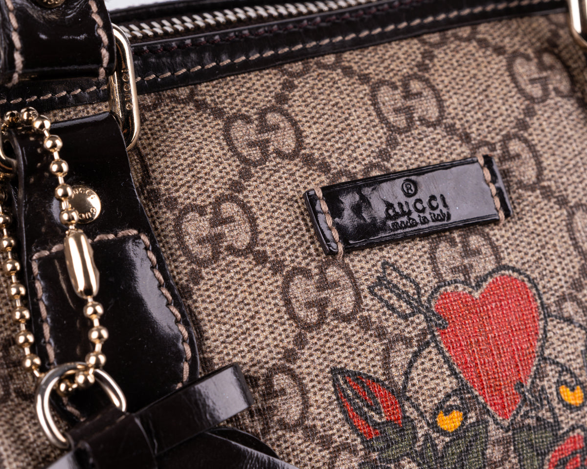 Gucci Tattoo Heart Joy Boston Bag