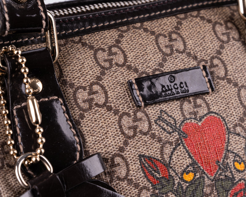 Gucci Tattoo Heart Joy Boston Bag