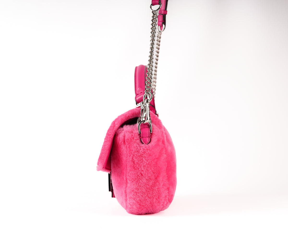 Pink Fur Fendi Baguette