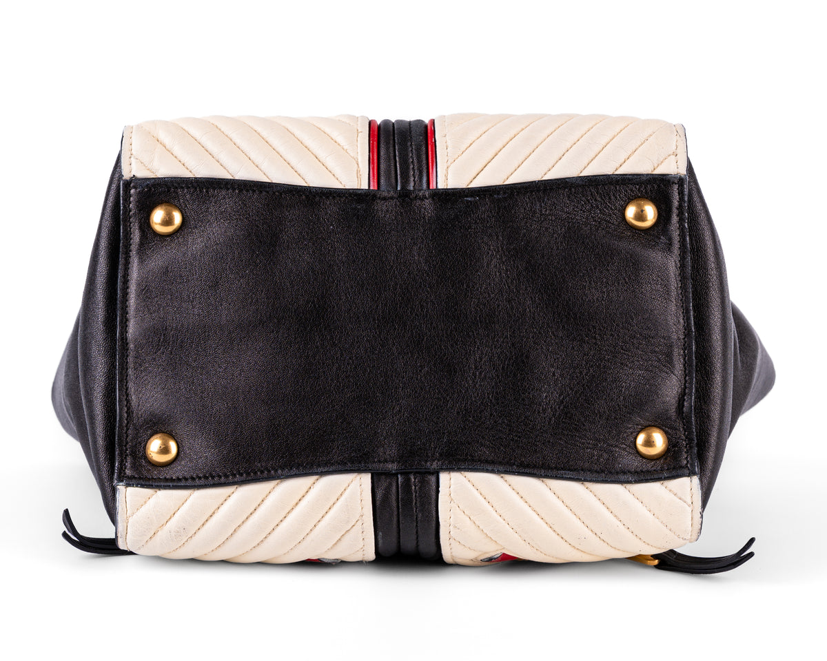 Miu Miu Nappa Leather Biker Tote