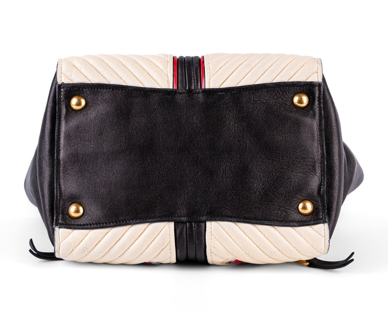 Miu Miu Nappa Leather Biker Tote