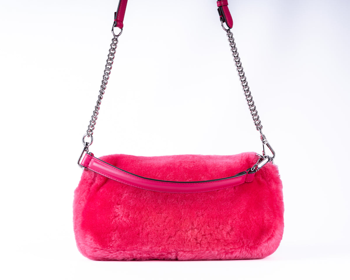 Pink Fur Fendi Baguette