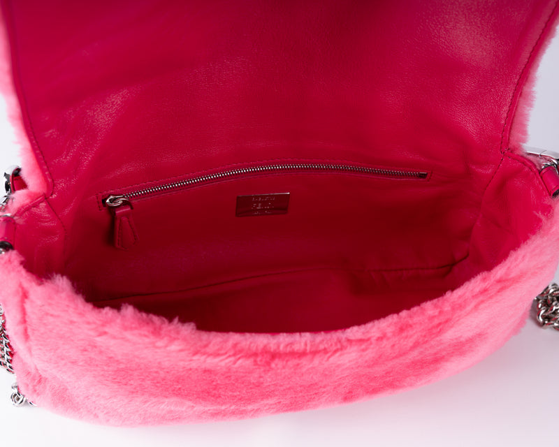 Pink Fur Fendi Baguette