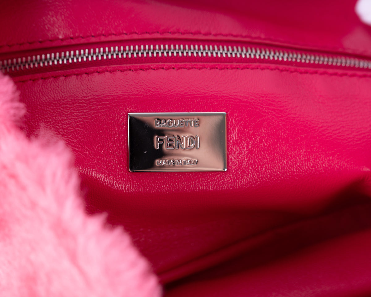 Pink Fur Fendi Baguette