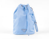 Prada Re-Nylon Drawstring Bucket Bag (Sky Blue)